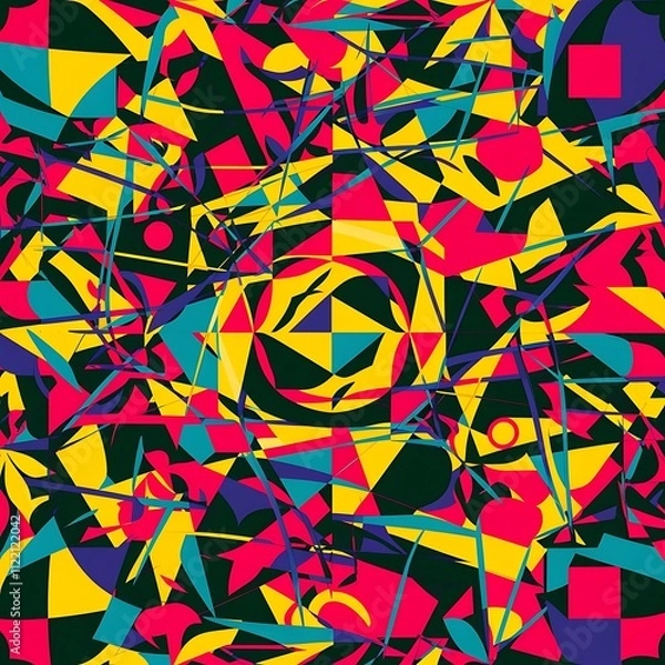 Fototapeta Vector set of abstract geometric shapes