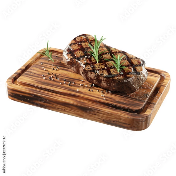 Obraz 3D Render Meat Steak Element Icon Carne bife PNG