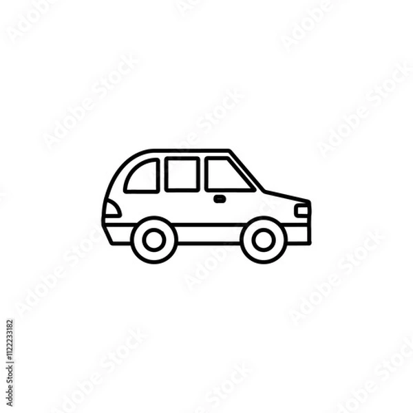 Obraz car icon simple flat vector logo