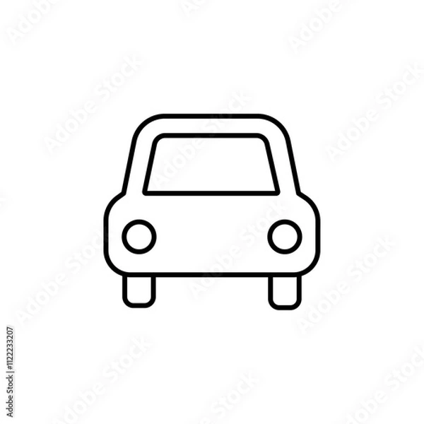 Obraz car icon simple flat vector logo
