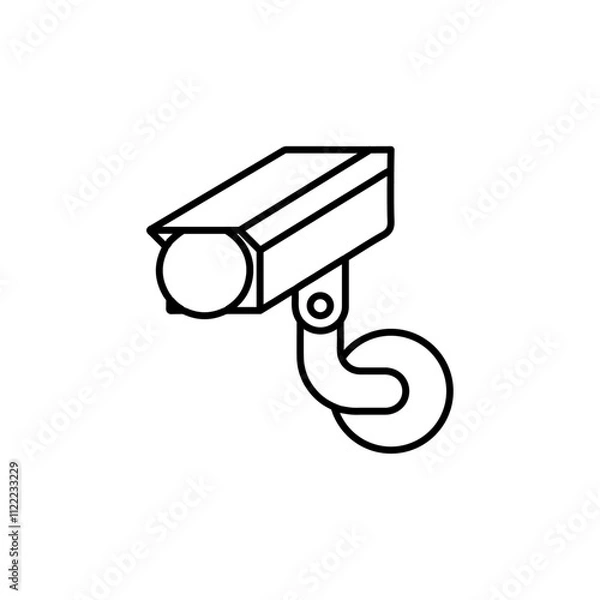 Obraz cctv icon simple flat vector logo