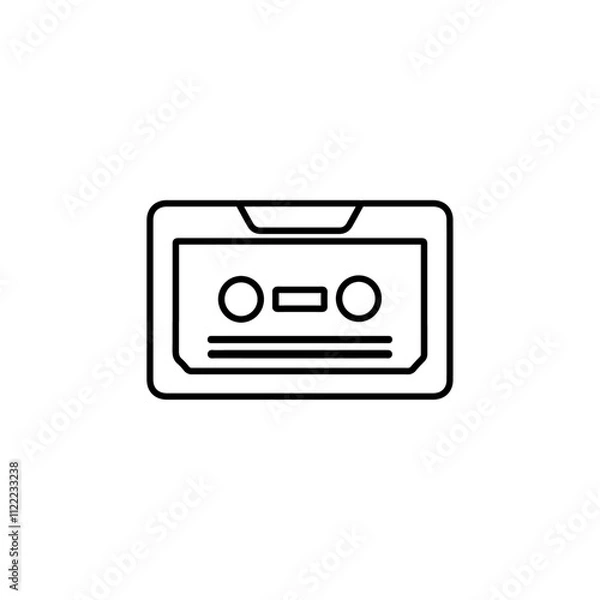 Obraz cassete icon simple flat vector logo
