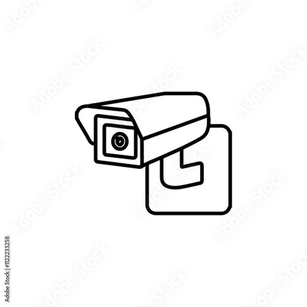 Obraz cctv icon simple flat vector logo