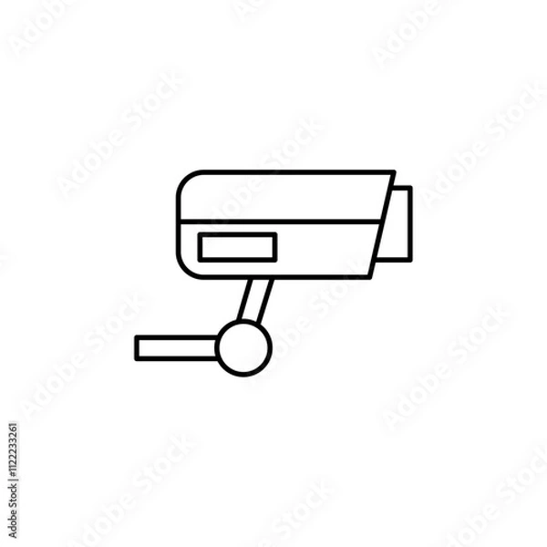 Obraz cctv icon simple flat vector logo