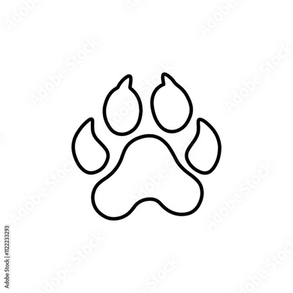 Obraz claw icon simple flat vector logo