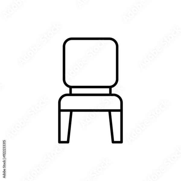 Obraz chair icon simple flat vector logo