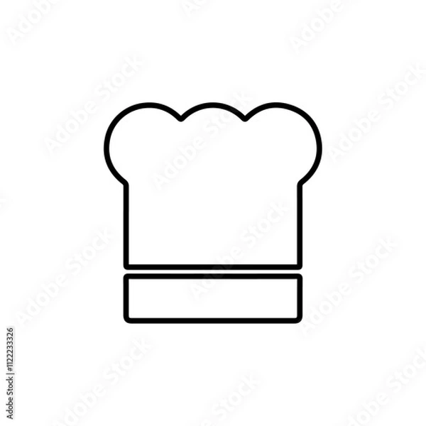 Obraz chef hat icon simple flat vector logo