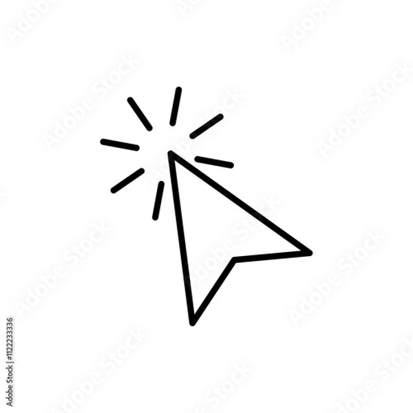 Obraz click icon simple flat vector logo