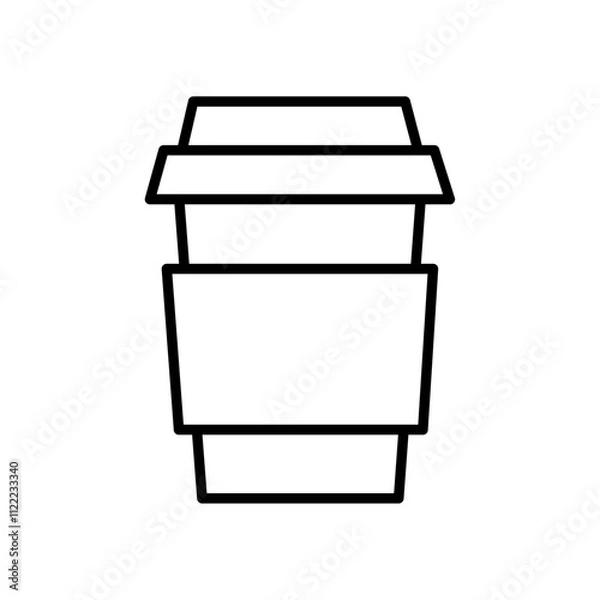 Obraz coffe cup icon simple flat vector logo