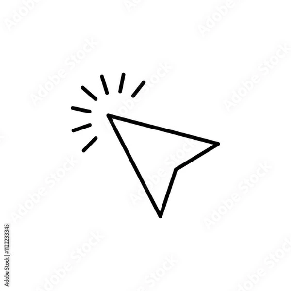 Obraz click icon simple flat vector logo