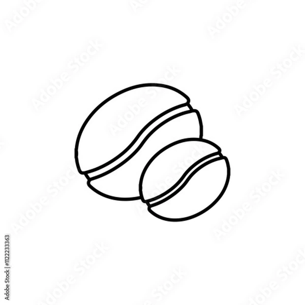 Obraz coffee bean icon simple flat vector logo