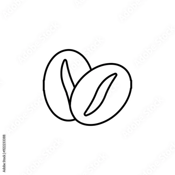 Obraz coffee icon simple flat vector logo