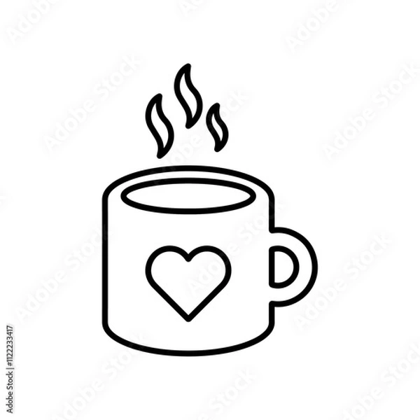 Obraz coffee icon simple flat vector logo