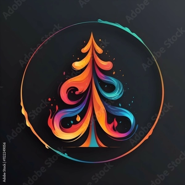 Obraz chrisms tree background