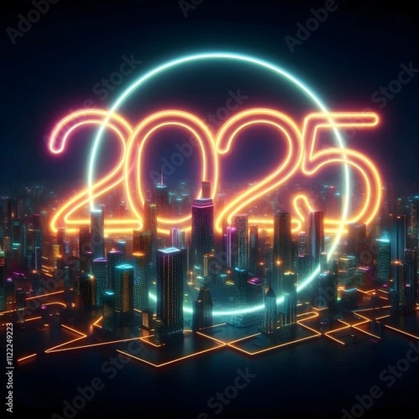 Obraz abstract light background new year 2025 
