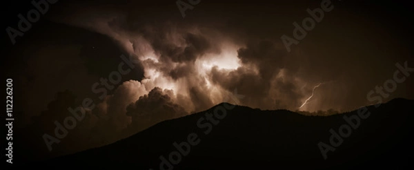 Fototapeta thunderstorm lights