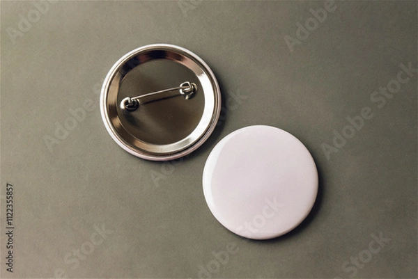Obraz 심플한핀버튼 뱃지 디자인 목업