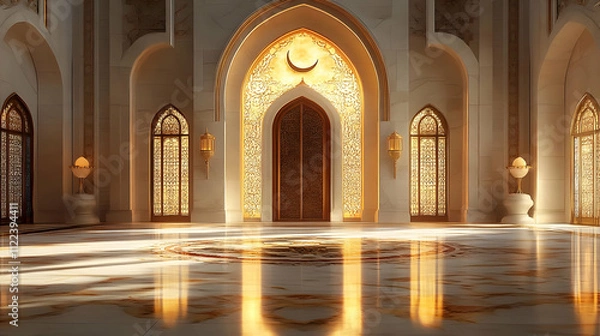 Obraz Golden Mosque Interior: Architecture, Design, & Light