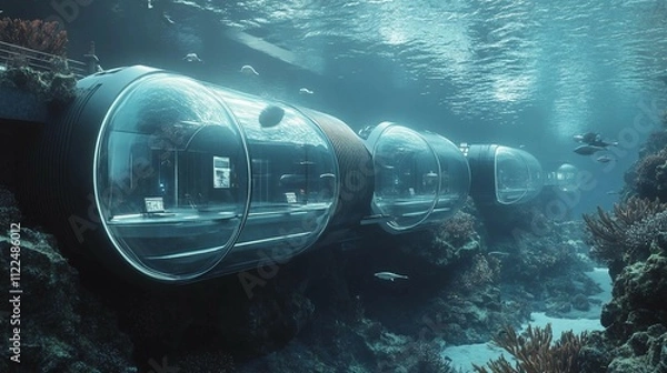 Obraz Next-Generation Underwater Lab with Transparent Design