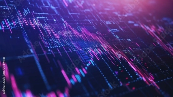 Fototapeta Abstract finance investing background with charts data and graphs,