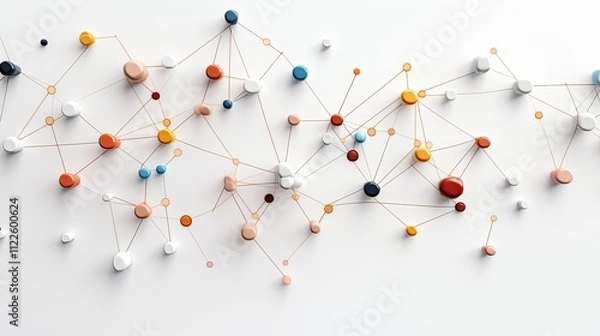 Fototapeta Abstract network connection concept.