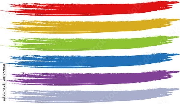 Obraz 筆で書かれたカラフルな下線