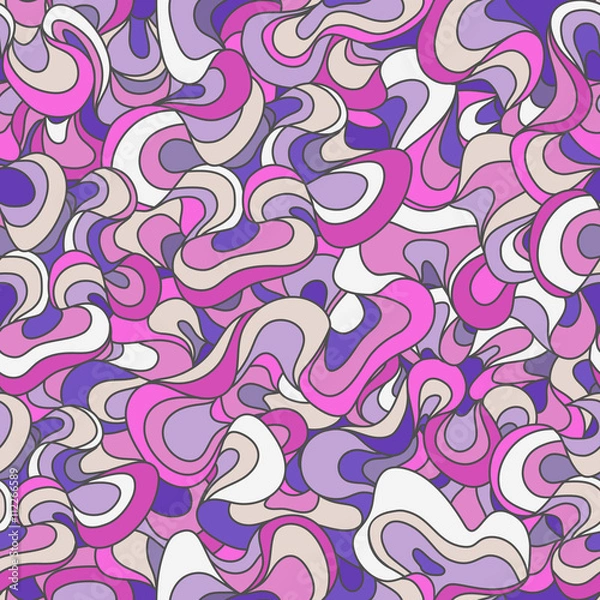Obraz abstract waves purple pink seamless pattern