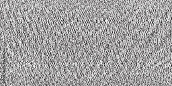 Obraz Mixed fabric background. Mottled canvas texture. Vector monochrome illustration