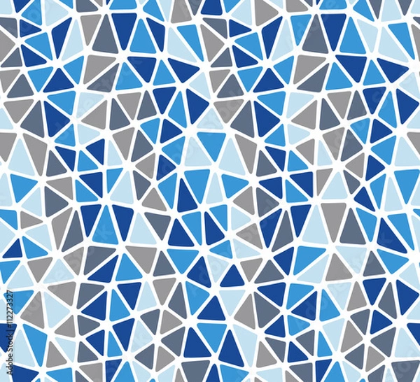 Obraz Soft edges triangles blue grey colors repeat pattern