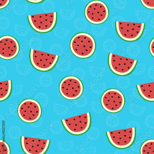 Obraz watermelon summer vivid colors seamless pattern