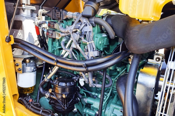 Obraz Excavator digging motor