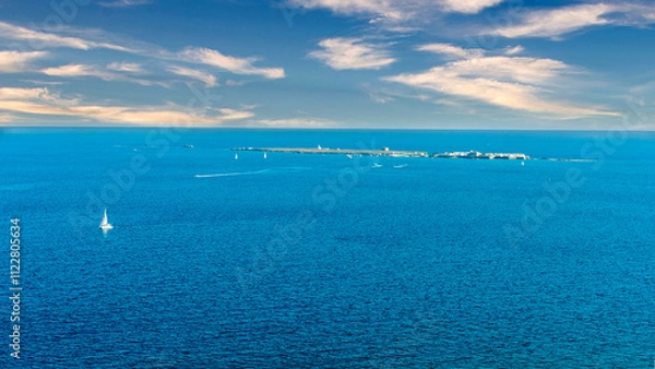 Fototapeta View from the Santa Pola lighthouse, Tabarca Island