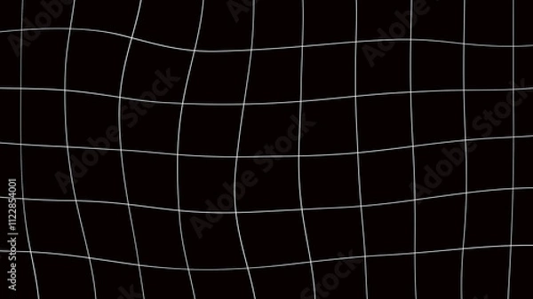 Obraz digital black and white distorted dynamic graphic grid animated background