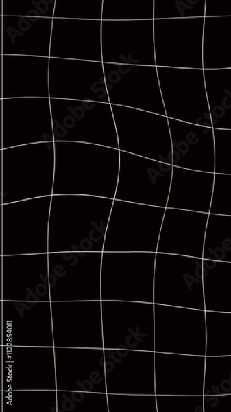 Obraz portrait digital black and white distorted dynamic graphic grid animated background