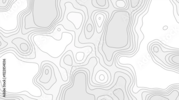 Obraz white and black minimalistic topographic animated background wallpaper