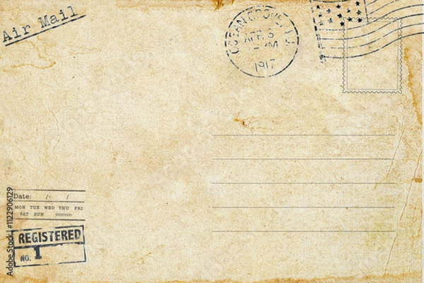 Obraz Blank of the old postcard with space for text