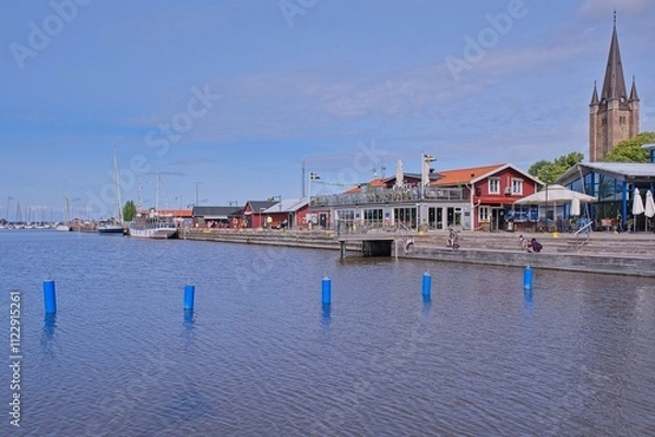 Obraz Impressions from the town of Mariestad at Lake Vaenern in Skaraborg Sweden on a sunny summer day