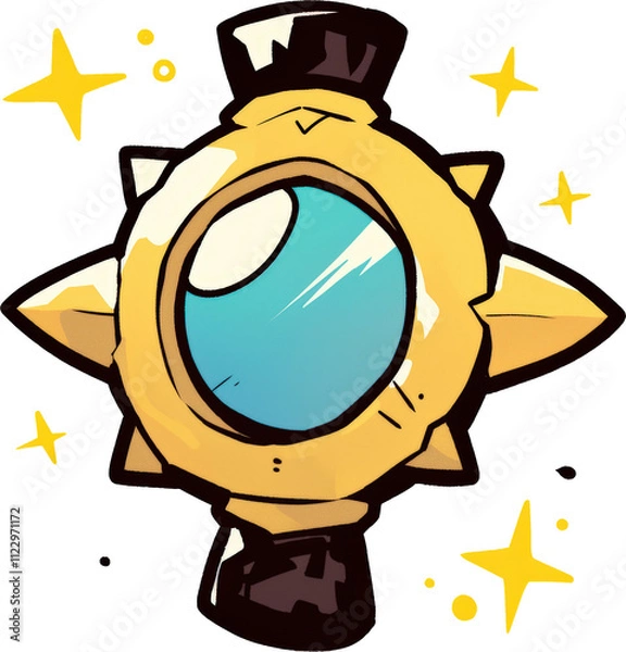 Obraz Colorful animated magical mirror icon
