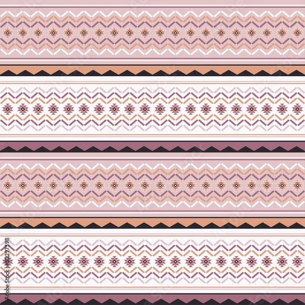 Fototapeta Ethnic boho seamless pattern. Print. Repeating background. Cloth design, wallpaper.
