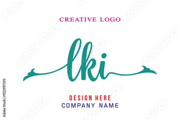 Obraz LKI lettering logo is simple, easy to understand and authoritative