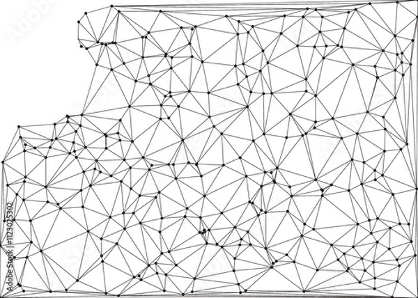 Obraz Advanced Network Structures Exploring Connectivity and Computational Patterns for Innovative Data Mapping Machine Learning and AI-Driven Solutions in Modern Technology.
