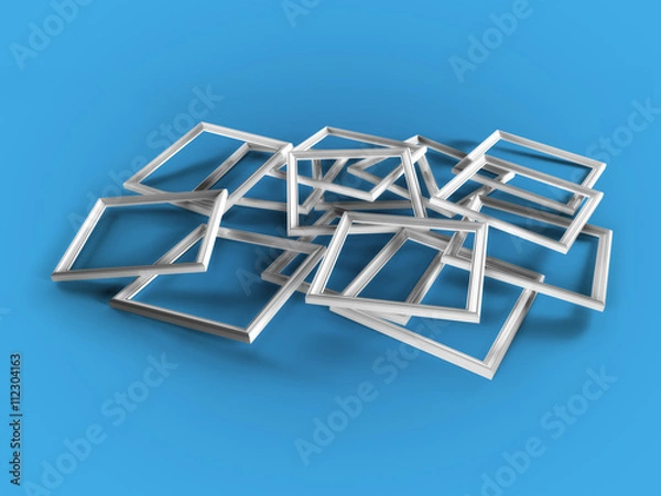 Fototapeta Stack of white bagets