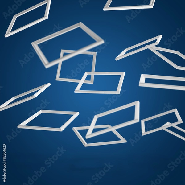 Fototapeta White fallen bagets