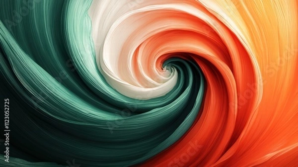 Fototapeta Abstract Swirl Pattern Inspired by National Colors of Ireland