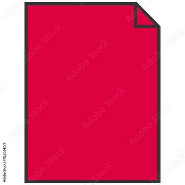 Fototapeta red blank file document icon