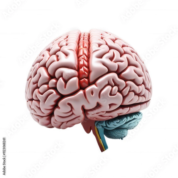 Fototapeta 3D Render Brain Neuroscience Element Icon Cérebro Neurociência PNG