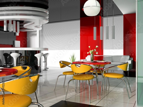 Fototapeta modern cafe