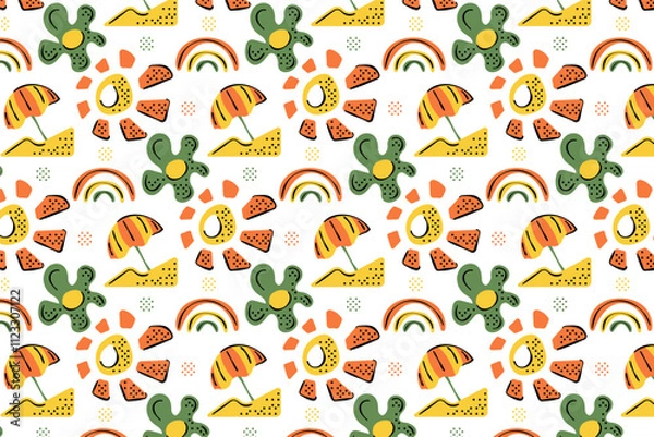 Fototapeta Summer and Beach Pattern Design