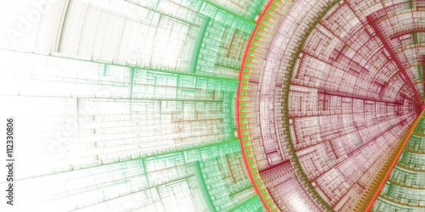 Fototapeta Abstract technical Design
