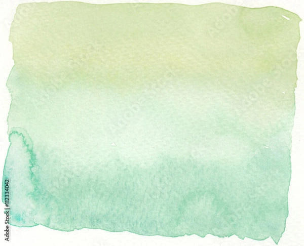Obraz faded green shading tones abstract wet watercolor background